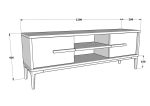 Eslem - White, Walnut – ТВ комода - Image 5