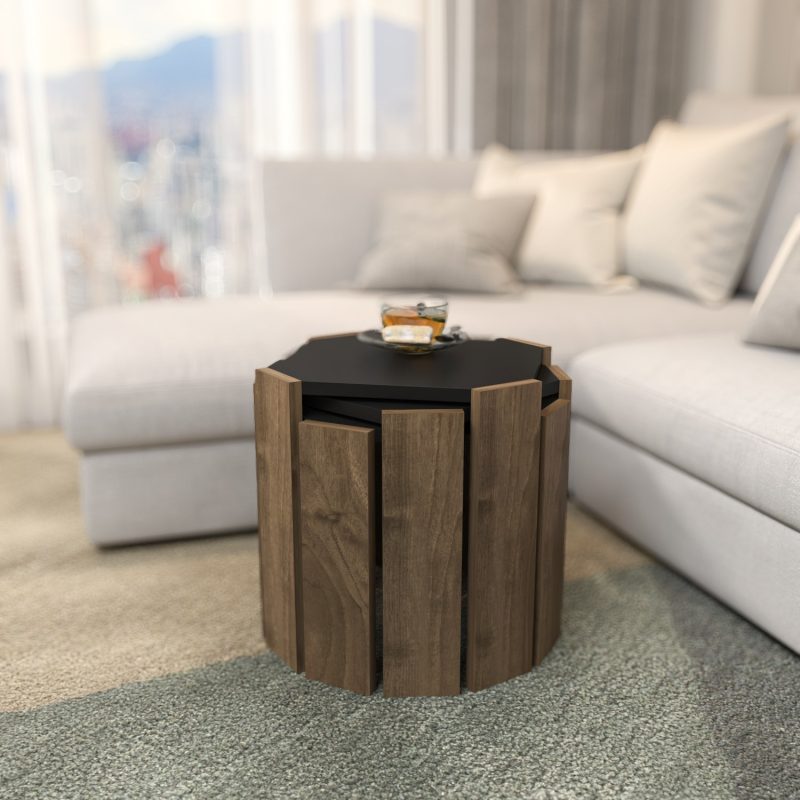 Lori – Anthracite, Walnut – Маса за кафе