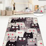 Cats Gray Djt – Тепих за сала (80 x 100)