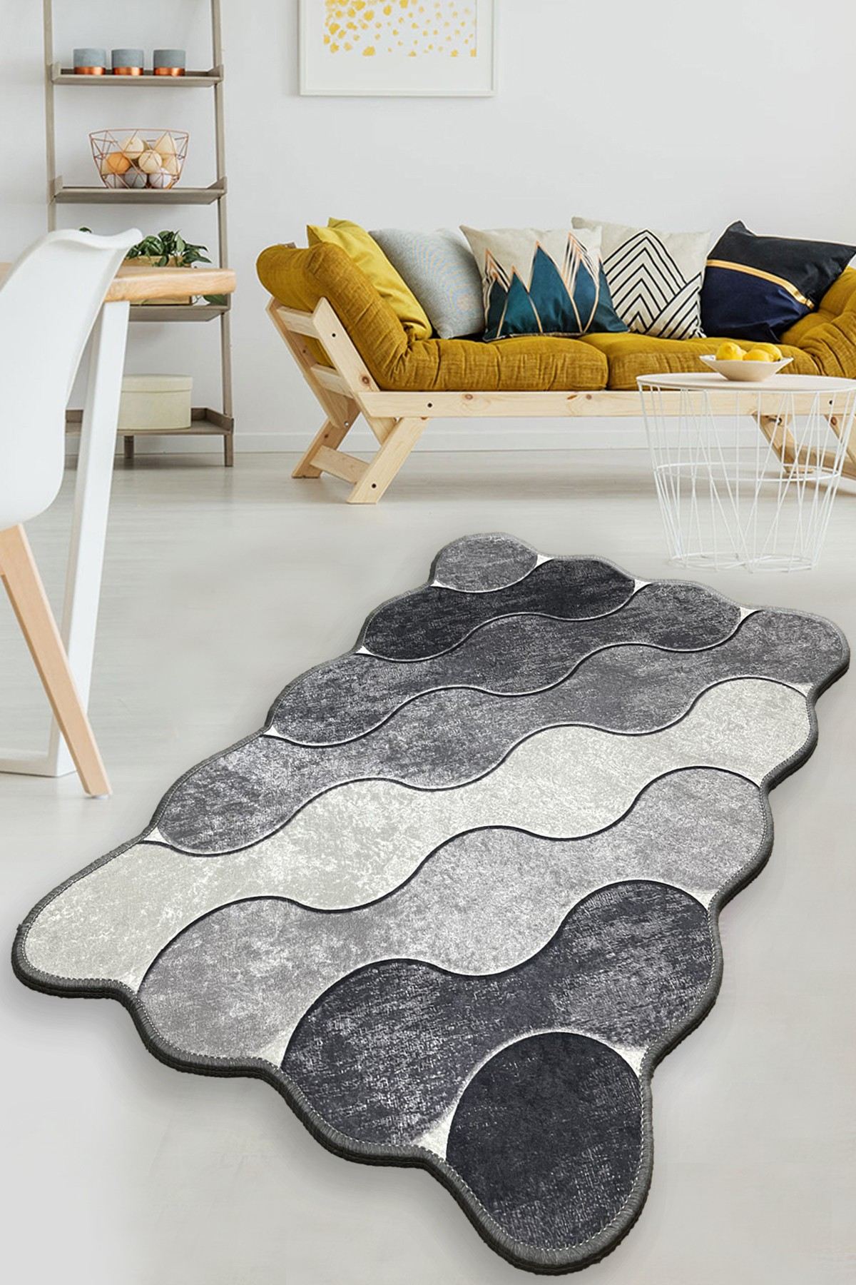 959CHL231120-201.jpg Circle - Grey – Тепих (80 x 200) - Image 1