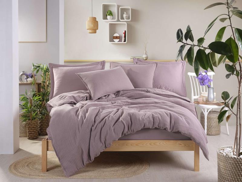 Muslin – Lilac – Муслин двојна прекривка за јорган – Јоргованот