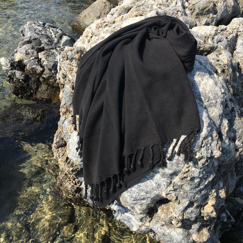 Taslanmis – Black – Фута (пешкир за плажа) – Црното