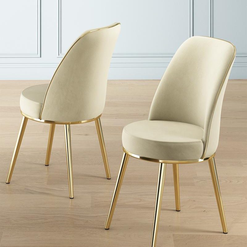 Pefa – Cream, Gold – Комплет столици (4 парчиња) – Крем Злато