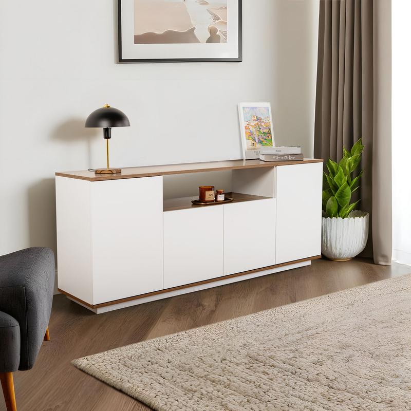 Arista – White, Walnut – Конзола – Бело Орев