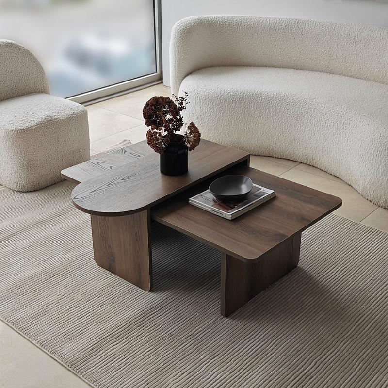Paris – Bronze, Walnut – Комплет масичка за кафе – Бронза Орев