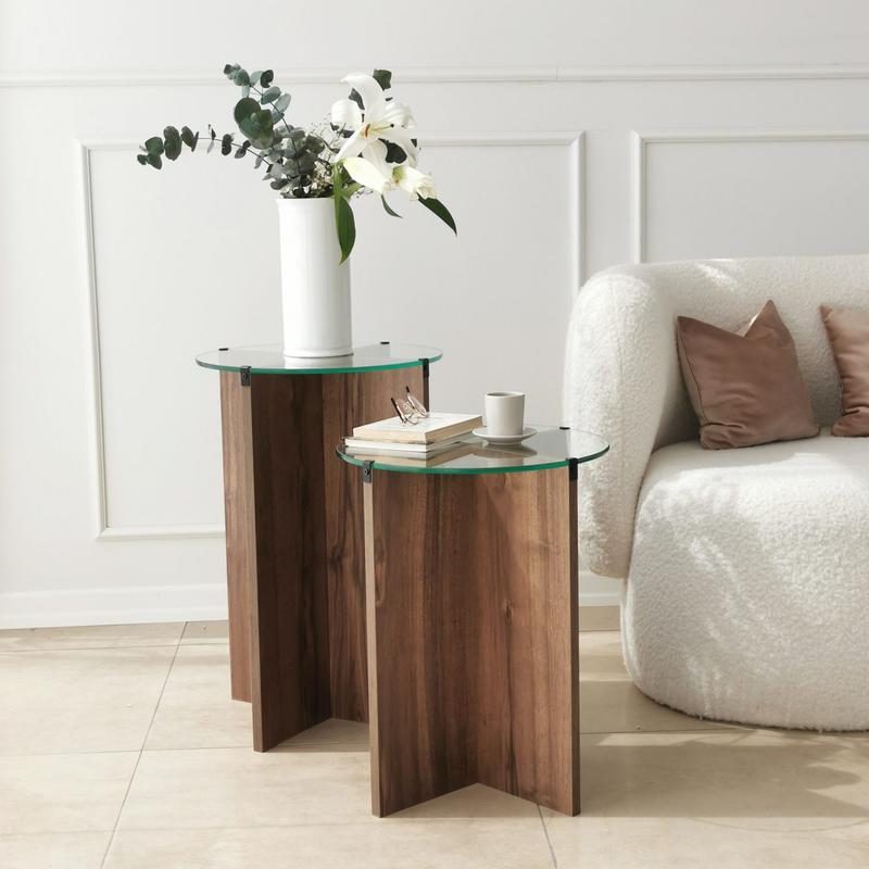Lily – Walnut – Помошна масичка (2 парчиња) – Орев