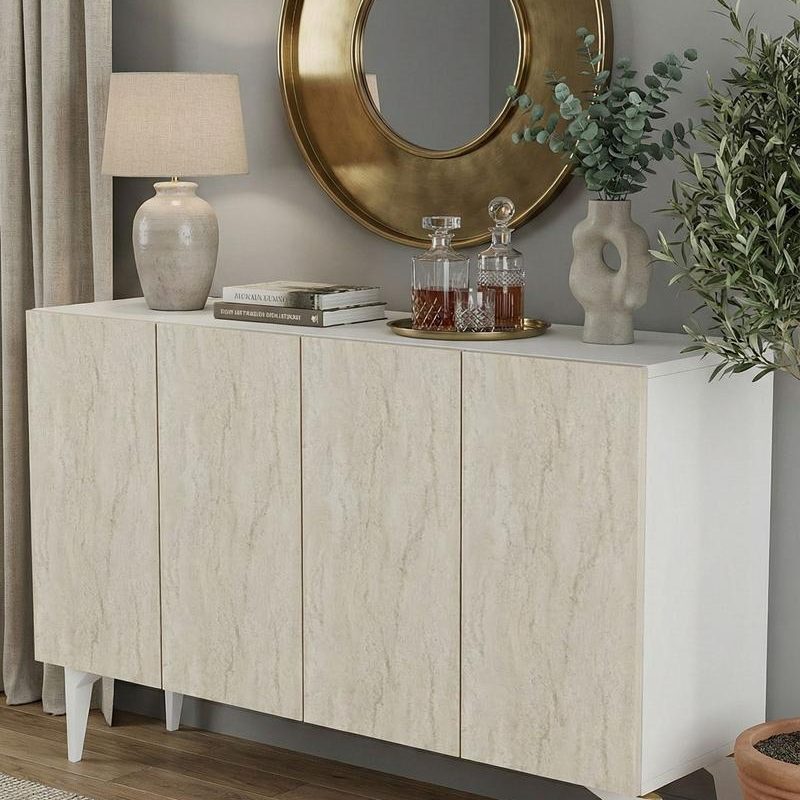 Lipa 120 – White, Travertine – Конзола – Бело Травертин