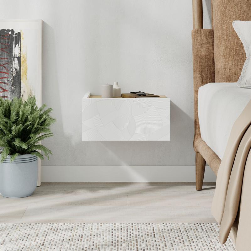 Onda – White, Oak v2 – Ноќна масичка – Бело Даб