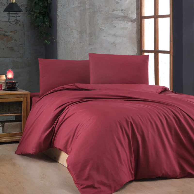 Eдинечна Постелнина RANFORCE 140*200/60*60 – Сет од 2 дела –  (FR) Maroon v2