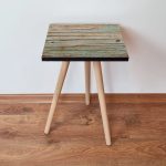 Light vintage wood table for background