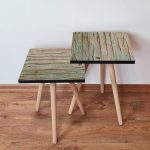 Light vintage wood table for background