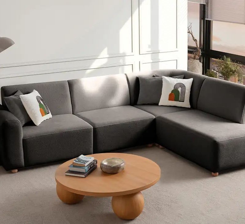 Аголна софа S-Loft Right – Антрацит