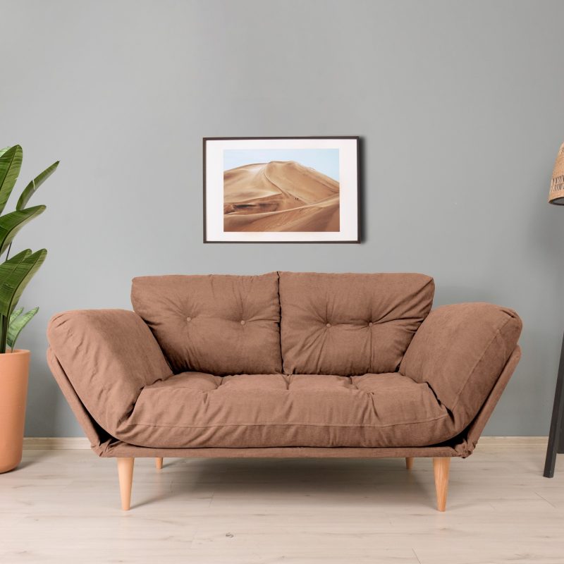Софа со 3 седишта-кревет Nina Daybed – светло кафена GR102