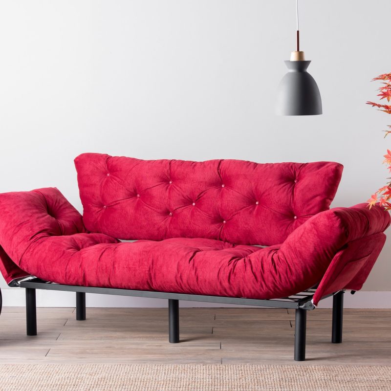 Софа со 3 седишта-кревет Nitta Triple – Maroon