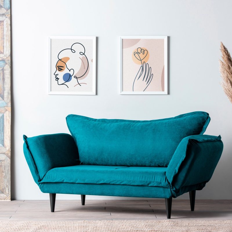 Софа со 2 седишта-кревет Vino Daybed – Petrol Green GR1241